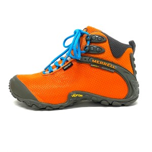 メレル MERRELL スニーカー レディース - オレンジ×グレー×マルチ メッシュ 化学繊維×ラバー 【中古】20240519