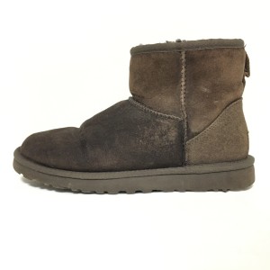 アグ UGG ショートブーツ 24 レディース クラシックミニ 5854 ダークブラウン ムートン【中古】20240128