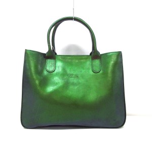 ロンシャン LONGCHAMP ハンドバッグ レディース - ダークグリーン レザー【中古】20240510