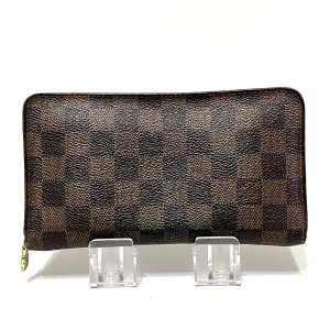 ルイヴィトン LOUIS VUITTON 長財布 ダミエ レディース ポルト モネ・ジップ N61728 エベヌ ダミエ･キャンバス【中古】20240525