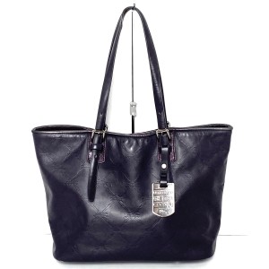 ロンシャン LONGCHAMP トートバッグ レディース - パープル 型押し加工 レザー【中古】20240522