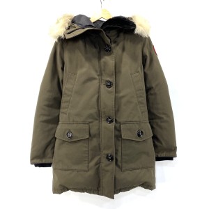 カナダグース CANADA GOOSE ダウンコート サイズS/P S レディース 美品 - 2603JL カーキ 長袖/ファー着脱可/冬【中古】20240123