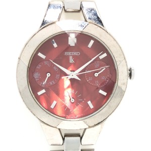 セイコー SEIKO 腕時計 LUKIA(ルキア) 5Y89-0A70 レディース トリプルカレンダー ボルドー【中古】20240116