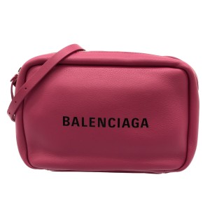 バレンシアガ BALENCIAGA ショルダーバッグ レディース 美品 エブリデイカメラバッグS 489812 ピンク レザー【中古】20240202