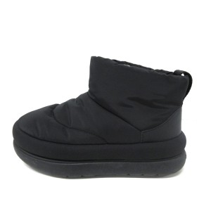 アグ UGG ショートブーツ レディース クラシック マキシ ミニ 1132017 黒 厚底 ナイロン【中古】20240305