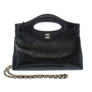 シャネル CHANEL ショルダーバッグ レディース 美品 CHANEL31 AP3656 黒 チェーンショルダー/ゴールド金具【中古】20240514