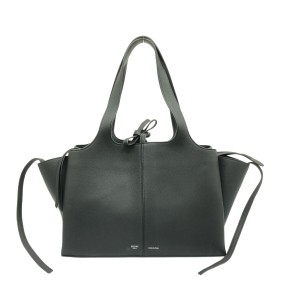 セリーヌ CELINE ショルダーバッグ レディース トライフォールドスモール 黒 レザー【中古】20240126