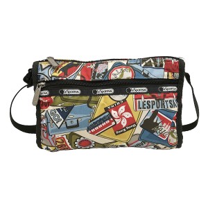 レスポートサック LESPORTSAC ショルダーバッグ レディース - ライトブルー×黒×マルチ 斜めがけ レスポナイロン【中古】20240130