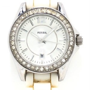 フォッシル FOSSIL 腕時計 - ES-2878 レディース ラインストーンベゼル シルバー【中古】20240119