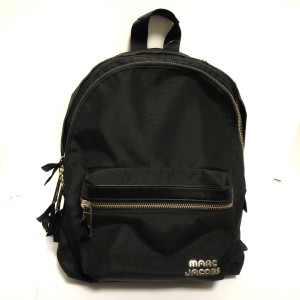 マークジェイコブス MARC JACOBS リュックサック レディース - M0014030-001 黒 ナイロン×レザー【中古】20240429