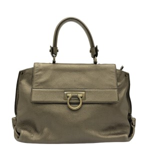 サルバトーレフェラガモ SalvatoreFerragamo ハンドバッグ レディース ミディアムソフィア 21A896 ゴールド レザー【中古】20240126