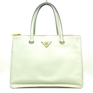 プラダ PRADA トートバッグ レディース - 白 レザー【中古】20240126