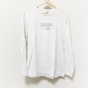 ランバンオンブルー LANVIN en Bleu 長袖Tシャツ サイズ48 XL メンズ 白×黒【中古】20240504