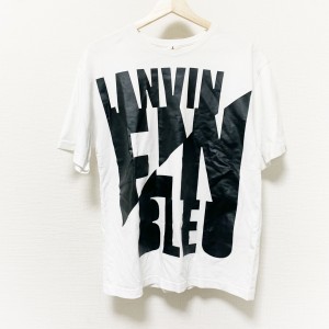 ランバンオンブルー LANVIN en Bleu 半袖Tシャツ サイズ48 XL メンズ 白×黒【中古】20240504