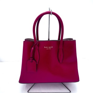 ケイトスペード Kate spade ハンドバッグ レディース レッド×ゴールド レザー【中古】20240502