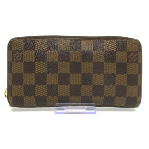 ルイヴィトン LOUIS VUITTON 長財布 ダミエ レディース ジッピー・ウォレット N60015 エベヌ ダミエ・キャンバス【中古】20240422