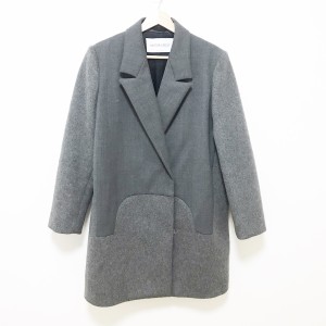 ヴィクター&ロルフ VIKTOR&ROLF コート サイズ42 L レディース 美品 グレー チェスターコート/切替/ひざ丈/冬物【中古】20240424