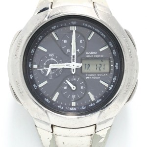 カシオ CASIO 腕時計 WVA-500J メンズ トリプルカレンダー ダークグレー【中古】20240518