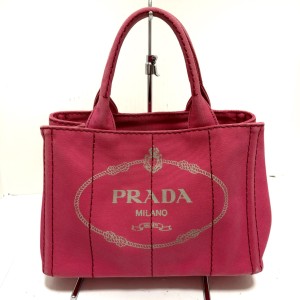 プラダ PRADA トートバッグ レディース CANAPA B2439G ピンク キャンバス【中古】20240508