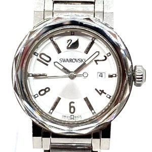 スワロフスキー SWAROVSKI 腕時計 レディース 白【中古】20240527