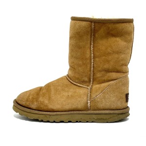 アグ UGG ショートブーツ JAPAN 25.0 レディース クラシックショート 5825 ブラウン ムートン【中古】20240206