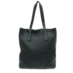 ボッテガヴェネタ BOTTEGA VENETA トートバッグ レディース アキャトル 黒 レザー【中古】20240202