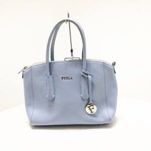 フルラ FURLA ハンドバッグ レディース - ライトブルー レザー【中古】20240124