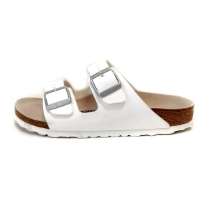 ビルケンシュトック BIRKEN STOCK サンダル 36 レディース - 白 合皮【中古】20240130