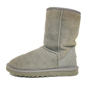 アグ UGG ショートブーツ 23 レディース クラシックショート 5825 グレー ムートン【中古】20240122