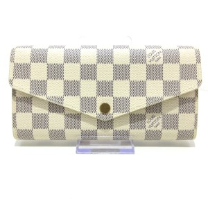 ルイヴィトン LOUIS VUITTON 長財布 ダミエ レディース 美品 ポルトフォイユサラ N63208 アズール ダミエ・キャンバス【中古】20240126