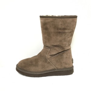 アグ UGG ショートブーツ 24 レディース ピアス 1006031 ダークブラウン ムートン【中古】20240204