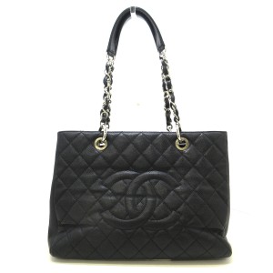 シャネル CHANEL ショルダーバッグ レディース マトラッセ 黒 チェーンショルダー/シルバー金具 キャビアスキン【中古】20240203