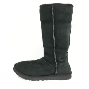 アグ UGG ロングブーツ 25 レディース クラシックトール 5815 黒 ムートン【中古】20240217