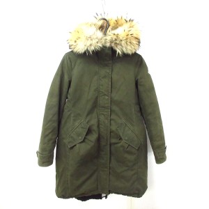 モンクレール MONCLER ダウンコート サイズ1 S レディース EVANTHIA(エヴァンシア) カーキ 長袖/フォックス/冬【中古】20240214