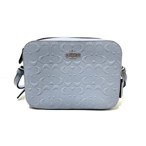 コーチ COACH ショルダーバッグ レディース ミニ カメラバッグ C5897 ライトブルー レザー【中古】20240306