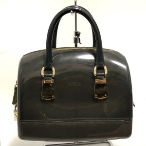 フルラ FURLA ハンドバッグ レディース 美品 キャンディバッグ ダークグレー ラバー【中古】20240314