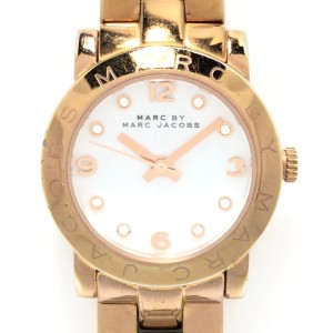 マークジェイコブス MARC BY MARC JACOBS 腕時計 - MBM3078 レディース ラインストーンインデックス 白【中古】20240305