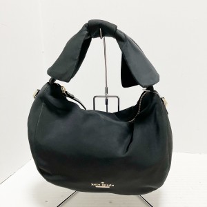 ケイトスペード Kate spade ハンドバッグ レディース - PXRU7800 黒 リボン ナイロン【中古】20240306