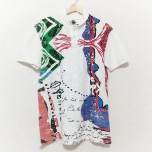 デシグアル Desigual 半袖ポロシャツ サイズM メンズ 美品 - 白×レッド×マルチ【中古】20240326