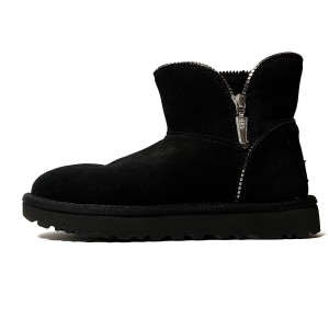 アグ UGG ショートブーツ 23 レディース 美品 ミニフローレンス 1110697 黒 ムートン【中古】20240322