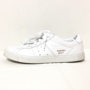 アシックス・オニツカタイガー asics Onitsuka Tiger スニーカー 23.5 レディース - 白 レザー×合皮×エナメル（合皮）【中古】20240331