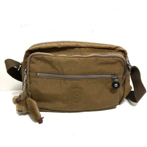 キプリング Kipling ショルダーバッグ レディース 美品 ブラウン ナイロン【中古】20240229