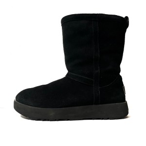 アグ UGG ショートブーツ 24 レディース 美品 クラシックショート 1017508 黒 スエード【中古】20240322