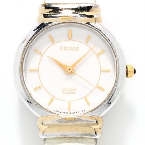 シチズン CITIZEN 腕時計 EXCEED(エクシード) 2930-296753 レディース 社外ベルト 白【中古】20240301