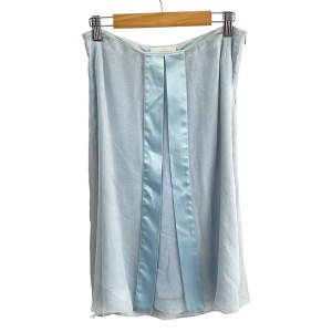 バレンチノローマ VALENTINO ROMA スカート サイズ42 L レディース 美品 - ライトブルー ひざ丈/ドット柄【中古】20240322