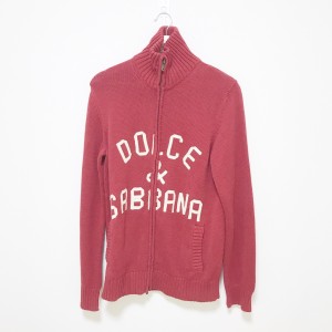 ドルチェアンドガッバーナ DOLCE&GABBANA ブルゾン メンズ - レッド×アイボリー 長袖/ジップアップ/秋/冬【中古】20240308