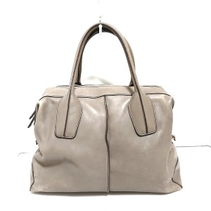 トッズ TOD'S ハンドバッグ レディース Dスタイリングバウレット グレーベージュ レザー【中古】20240309