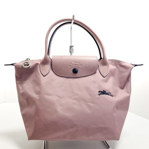 ロンシャン LONGCHAMP ハンドバッグ レディース ル・プリアージュクラブ ピンク×ダークネイビー 折りたたみ/ミニバッグ【中古】20240405