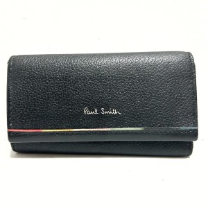 ポールスミス PaulSmith キーケース レディース - 黒 4連フック レザー【中古】20240427