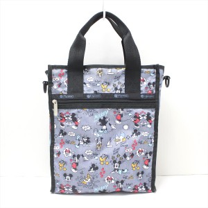 レスポートサック LESPORTSAC ハンドバッグ レディース 美品 - グレー×黒×マルチ Disneyコラボ レスポナイロン【中古】20240311